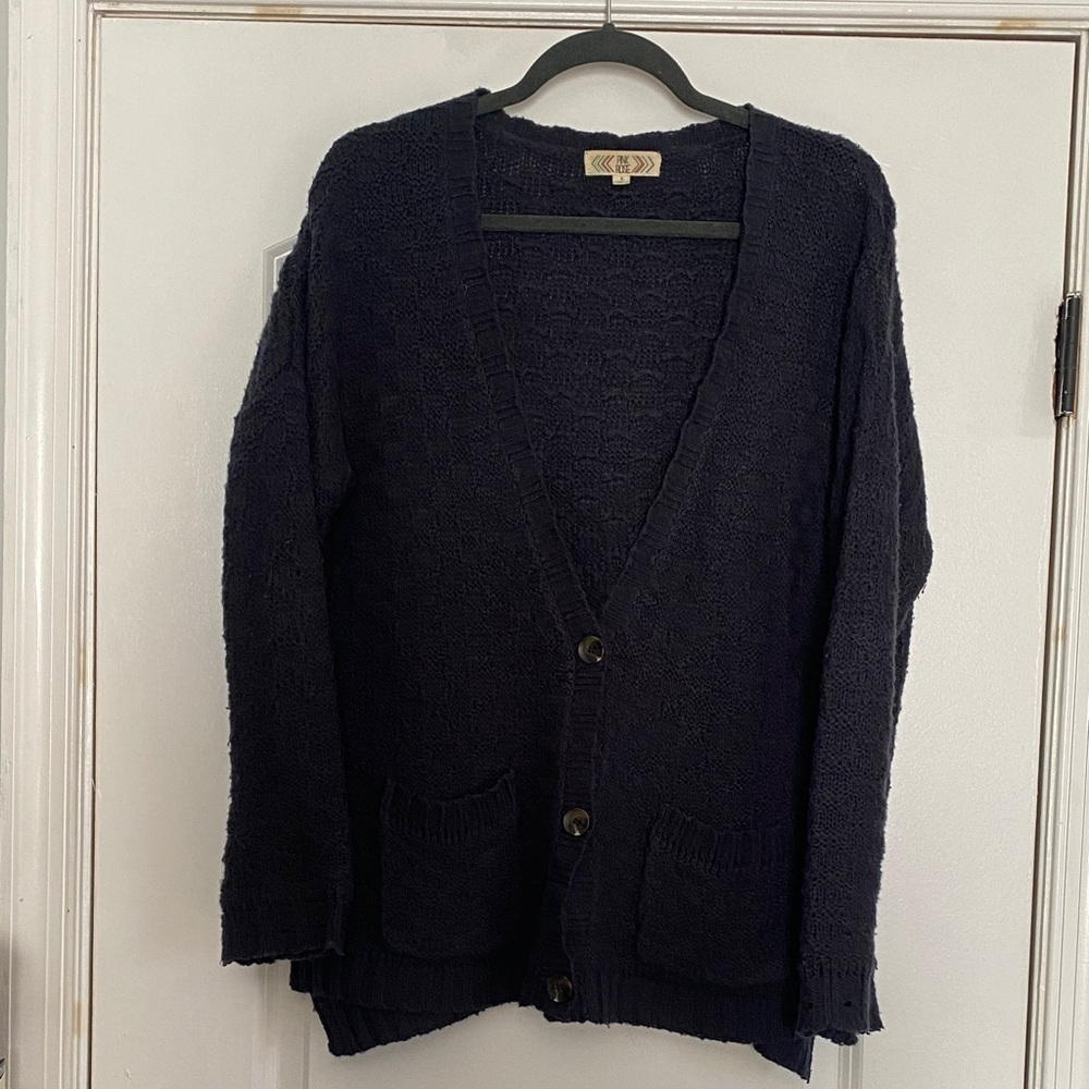 Women’s Navy Sweater Cardigan - Slouchy fit